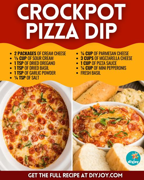 Easy Crockpot Pizza Dip Recipe Crock Pot Pizza Dip, Crockpot Pizza Dip, Crockpot Pizza, Dip Crockpot, Pizza Dip Recipes, Crock Pot Pizza, Buffalo Chicken Dip Crock Pot, Bacon Chili, Crockpot Buffalo Chicken