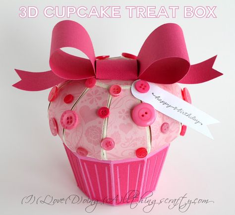 3D Paper Cupcake - Files from SVG Cuts - Cut on the Silhouette Cameo Cupcake Template, Gifts For Bakers, Paper Tea Cups, Best Baking, Cupcake Wraps, Making Cake, Cricut Images, Gifts For A Baker, Cool Paper Crafts