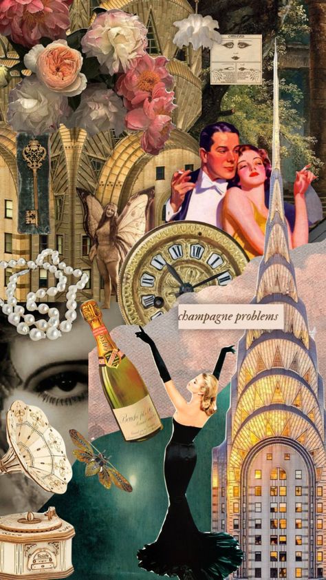 1920s Wallpaper Elegance: Timeless Designs for a Vintage Touch! 1920s Aesthetic Wallpaper, 1930s Aesthetic, Art Deco Collage, Adpi Merch, Paris Mood Board, Vintage Art Wallpaper, 1920 Party, 1920s Wallpaper, 1920s Aesthetic