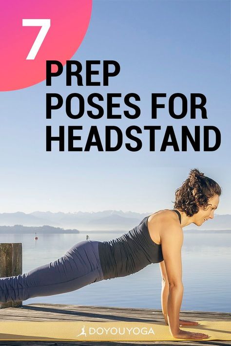 7 Yoga Poses To Prepare For Headstand #yoga #fitness Headstand Poses, Yoga Balance Poses, Yoga Headstand, Yoga Teacher Resources, Animal Flow, Headstand Yoga, Yoga Inversions, Yoga Handstand, Yoga Time