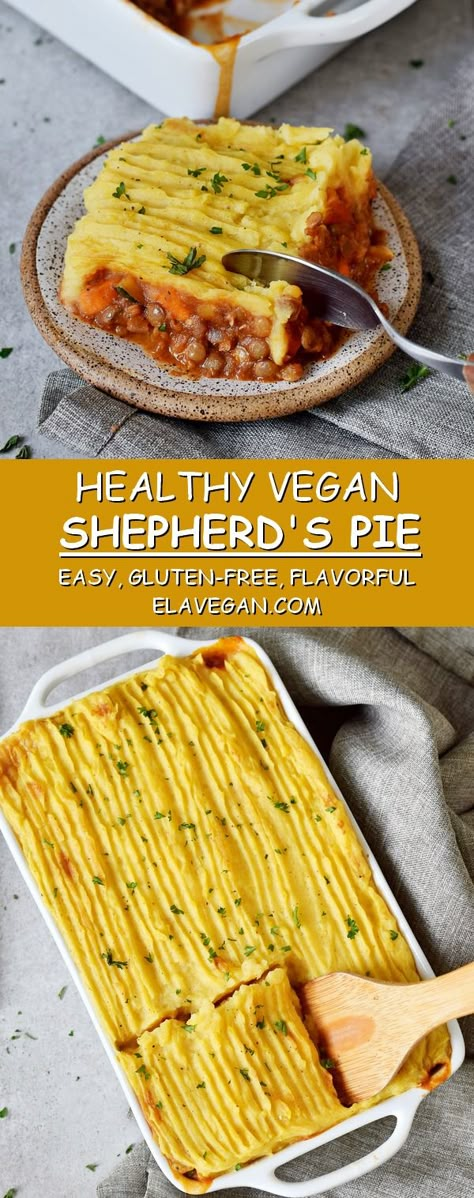 Vegan Shepherds Pie, Vegan Lentil, Shepherds Pie Recipe, Diner Recept, Resep Diet, Cottage Pie, Shepherd's Pie, Shepherds Pie, Idee Pasto Sano