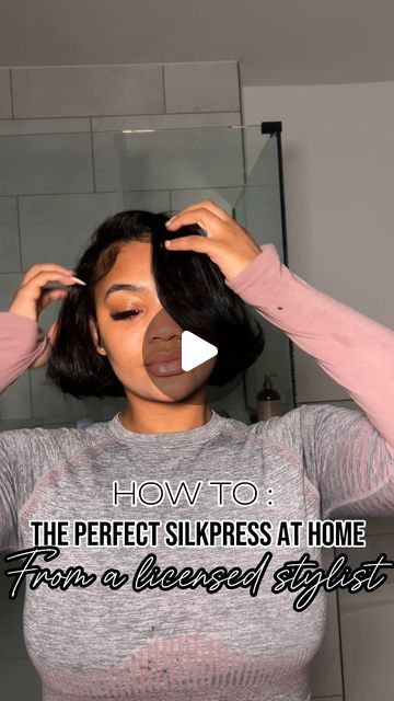 Silk Press Blowout Natural Hair, Silk Presses On Natural Hair, Kenra Blow Dry Spray, Natural Hairstyles For Black Women Silk Press Short Hair, Flat Pressed Hair Styles, Colored Silk Press For Black Women, Pressing Natural Hair, Curl Silk Press Natural Hair, Silk Press At Home 4c Hair