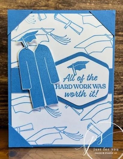 Be graduation season-ready with the Cap & Gown stamp set by Stampin' Up! - Stellar Stamps Su Cap And Gown Cards, Stampin Up Graduation Cards 2024, Cap And Gown Stampin Up Cards, Graduation Cards Stampin Up Handmade, Stampin Up Graduation, Stampin Up Graduation Cards, High School Graduation Cards, Graduation Card Ideas, Graduation Teacher