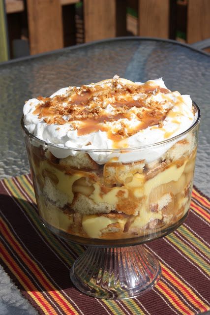 Can Apple Pie Filling, Donat Glaze, Caramel Apple Trifle, Trifle Cake, Canned Apple Pie Filling, Trifle Dish, Apple Trifle, Canned Apples, Apple Pie Filling