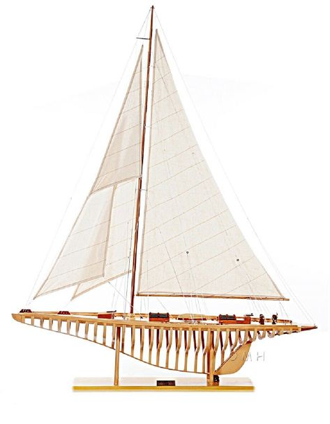 Hull Boat, Model Sailboats, Modern Decorative Objects, Yacht Model, Model Sailboat, Classic Sailing, Wooden Cabins, Wood Model, Americas Cup