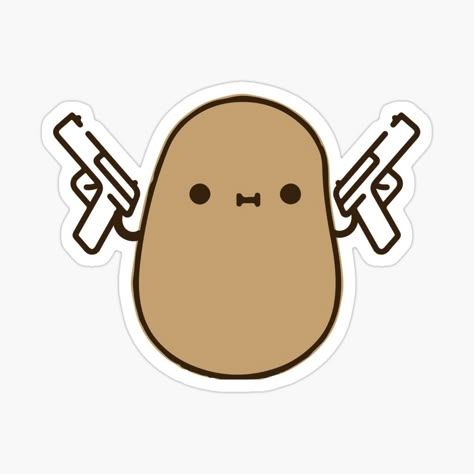 Potato Profile Pic, Cute Potato Drawing, Cute Potato Icon, Sticker Ideas Drawing, Cartoon Potato Cute, Potato Pfp, Cute Potato Cartoon, Potato Wallpaper, Cute Stickers To Print