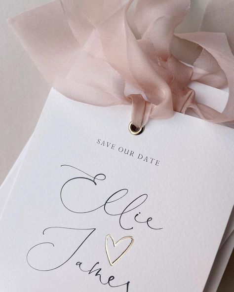 Save The Date With Ribbon, Save The Date Ribbon, Blush Save The Dates, Wedding Instagram, Mehndi Designs Bridal Hands, Invitation Inspiration, Wedding Vibes, Formal Invitation, Wedding Diy