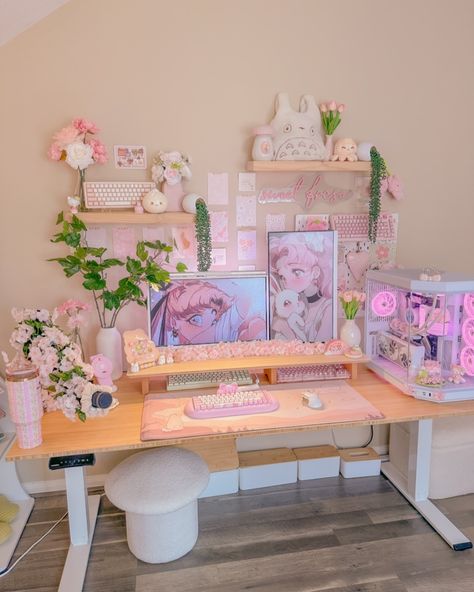 𝙽𝚎𝚠 𝙿𝙲 𝚁𝚎𝚟𝚎𝚊𝚕 ♡ Ahhh it’s such a beauty 🥹🫶🏻 thank you @hytebrand for sending me the Y70 case! 🌸💕 This is a quick list of my pc parts! I’ll add all the details in my bi0 for you guys: 🌷 case: Hyte Y70 🌷 cpu: AMD Ryzen 7 5800X 🌷 ram: Corsair Vengeance 32GB 🌷 mobo: ASUS ROG Strix B550 🌷 gpu: NVIDIA GeForce RTX 4070 Super 🌷 fans: Thermaltake SWAFAN EX 12 argb x9 🌷 aio: NZXT Kraken Elite 360mm rgb 🌷 cables: Lian Li Strimer Plus V2 24 Pin extension cable, PCI-e 5.0 12vhpwr gpu cable extension ... Game Setup, New Pc, Gaming Setups, Pc Table, Desk Inspiration, Pc Parts, Desk Makeover, Cute Bedroom Ideas, Dorm Bedroom