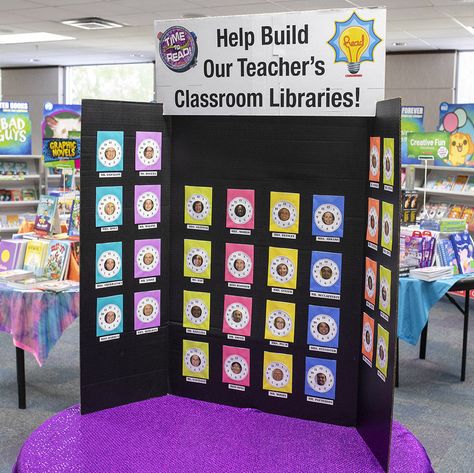 Book Fair Decoration Ideas, Bookfair Teacher Wishlist, Used Book Sale Fundraiser, Book Fair Decorations, Book Fair Teacher Wish List Display, Book Fair Teacher Wishlist Display, Book Fair Ideas, Book Fair Wish List Display, Book Fair Themes