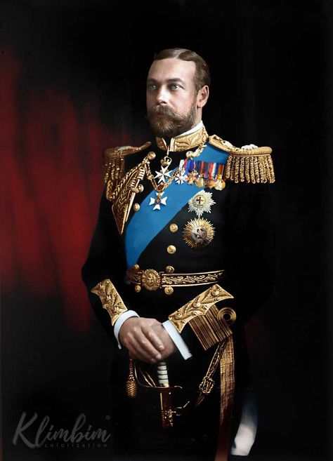 King George V, King George, Military Uniform, Color