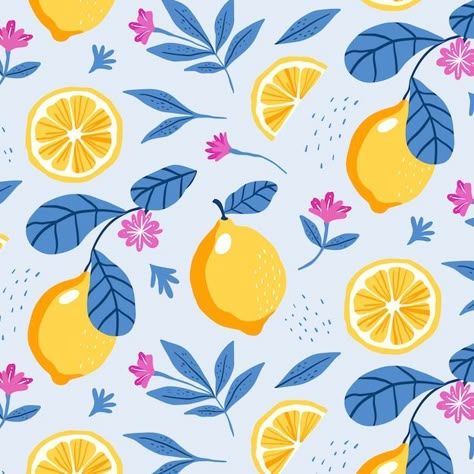 Fruits Pattern Design, Freepik Vector Free, Fruit Pattern Illustration, Fruit Pattern Design, Floral Pattern Illustration, Fruits Illustration, Free Vector Patterns, Animal Illustration Kids, Fruit Prints