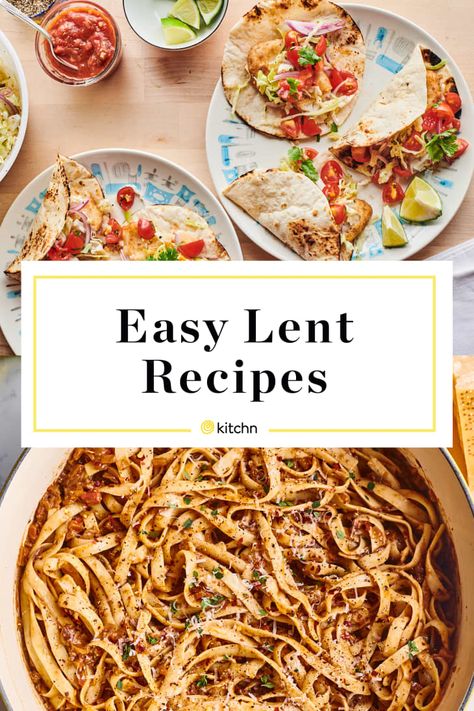 12 Best Lent Recipes - Easy Meatless Dinner for Lent | Kitchn Dinner Ideas For Lent, Lent Dinner Ideas Meatless Recipes, Lent Recipes Meatless Meals, Lent Dinner Ideas, Meals For Lent, Lent Meals, Lenten Meals, Meatless Chili, Meatless Pasta