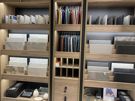 Corporate Interior Design, Library Organization, Material Library, Interior Work, Corporate Interiors, Furniture Showroom, Display Design, Cabinet Design, Display Cabinet