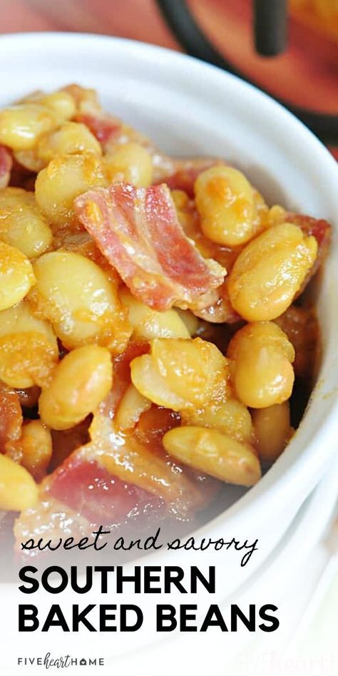 Baked White Beans Recipe, Spicy Baked Beans Recipe, Best Baked Beans Recipe, The Best Baked Beans, Homemade Baked Beans Recipe, Southern Baked Beans, Best Baked Beans, Baked Beans With Bacon, Beans In Crockpot