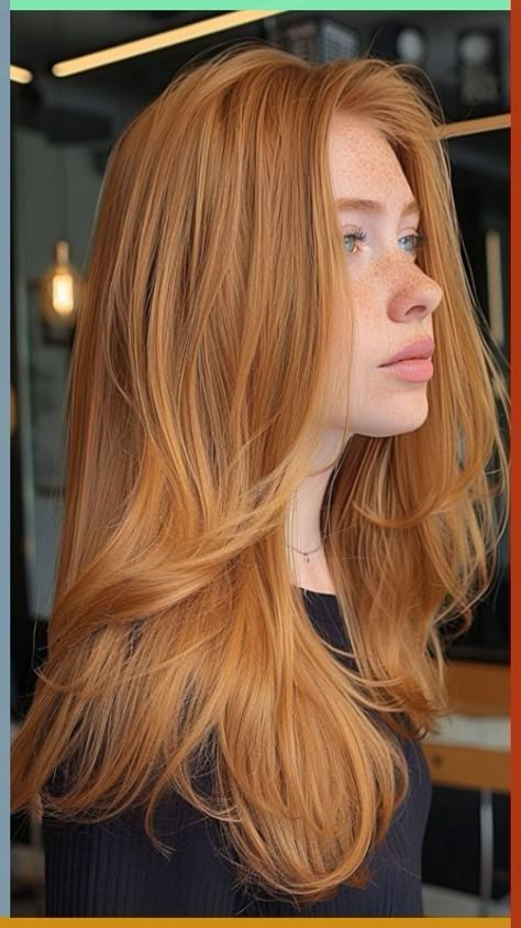 Natural Light Red Hair, Ginger Strawberry Blonde Hair, Copper Strawberry Blonde Hair, Cool Tone Ginger Hair, Strawberry Blonde Hair Pale Skin, Golden Ginger Hair Color, Ginger Hair With Layers, Subtle Ginger Hair, Golden Red Hair Color