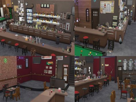 BeccaB323's The Alibi Room ( Shameless -US ) Shameless Sims 4, The Alibi Room, The Alibi Room Shameless, Shameless House Layout, Shameless Series, Beer Case, Bar Shelves, City Dog, Bar Items