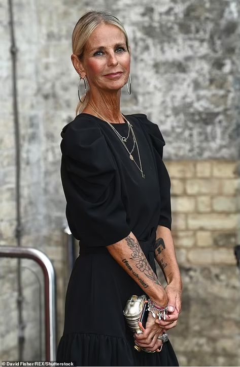 Ulrika Jonsson, Older Women With Tattoos, Catherine Deneuve Style, Older Woman Portrait, Valkyrie Tattoo, Going Gray Gracefully, Beautiful Aged Women, Older Couple, Women Looking For Men