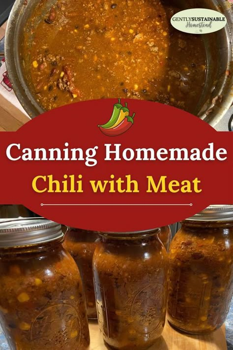 Chili Recipe For Canning, Chili Canning Recipe, Pressure Canner Recipes, Canning Chili, Pressure Canning Meat, Canning Soup Recipes, Diy Canning, Craft Ideas Paper, Pressure Canning Recipes