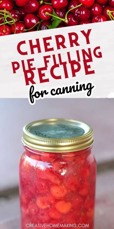 Canning Cherry Pie Filling Recipes, Canned Cherry Pie Filling Recipes Easy, Canned Cherry Pie Filling Recipes, Cherry Pie Filling Recipes Easy, Cherry Pie Filling Recipe, Canned Cherry Pie Filling, Canned Cherry Pie, Homemade Cherry Pie Filling, Freezing Recipes