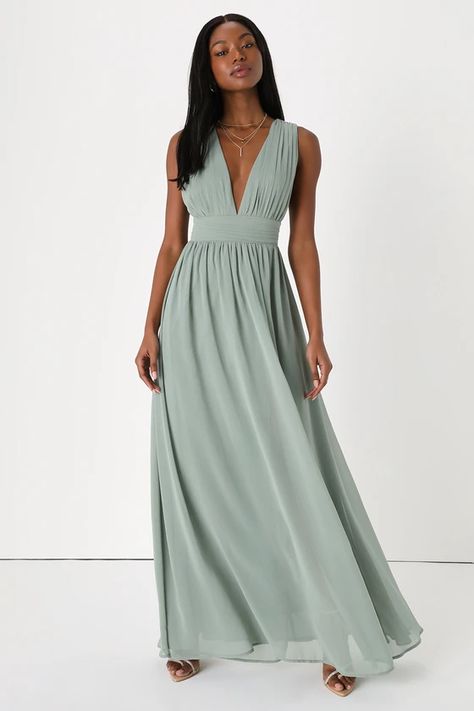 Sage Green Maxi Dress, Sage Brush, Dress Georgette, Sage Green Dress, Black Tie Wedding Guests, Green Maxi Dress, Full Maxi Skirt, Sage Dress, Wedding 2025