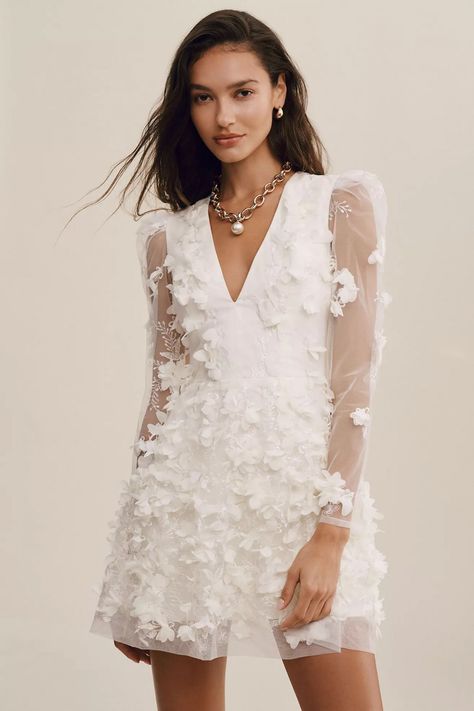 26 Wedding Dresses & Accessories for Plant Loving Brides – Stillwhite Blog Rehearsal Dinner Dress, Blair Dress, Beautiful White Dresses, Anthropologie Wedding, Rehearsal Dinner Dresses, Bridal Shower Dress, Bridal Event, Dinner Dress, Anthropologie Dress