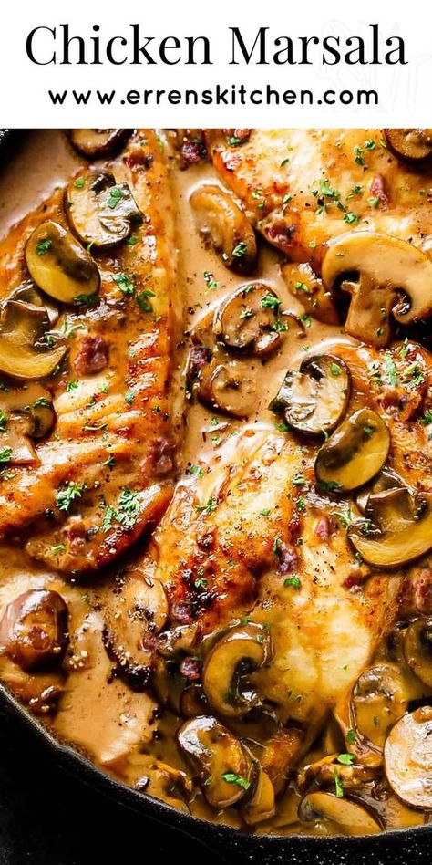 Bring the Italian restaurant favorite to your table with this Chicken Marsala recipe that's so delicious, you won't have to order it again. Chicken Marsala Recipe, Marsala Recipe, Korean Kitchen, Marsala Chicken Recipes, Chicken Breast Recipes Baked, Chicken Entrees, Chicken Marsala, Dinner Plan, Chicken Dishes Recipes