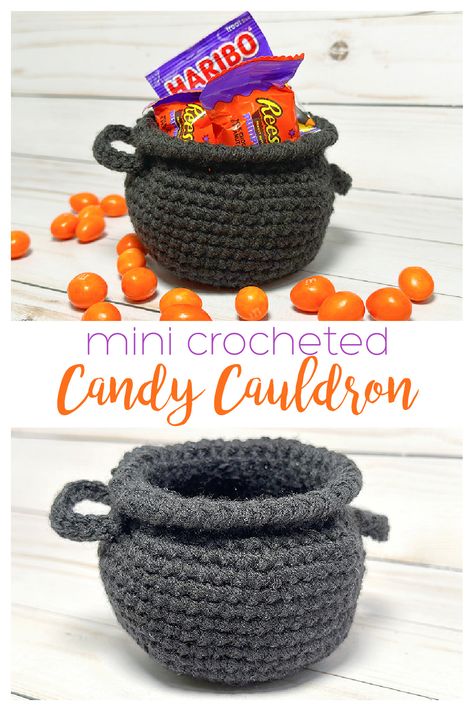 October Crochet, Crocheted Baskets, Halloween Candy Bowl, Reverse Single Crochet, Crochet Bloggers, Fall Crochet Patterns, Halloween Crochet Patterns, Crochet Design Pattern, 12 October