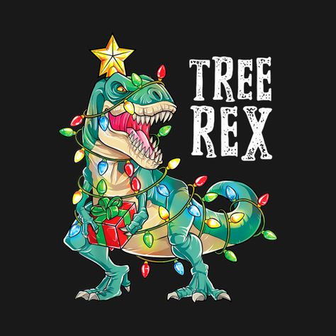 T Rex Christmas Tree, Dinosaur Tree, Dinosaur Christmas Tree, Pajamas Men, Tree Rex, T Rex Humor, Christmas Dinosaur, Dinosaur Posters, Christmas Tree Shirt