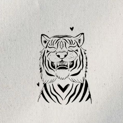 Tattoo Pesca, Minimalist Tiger Tattoo, Tattoo Quote, Pretty Tattoos For Women, Delicate Tattoo, Cute Little Tattoos, Daith Piercing, Small Tattoo Designs, Tiger Tattoo