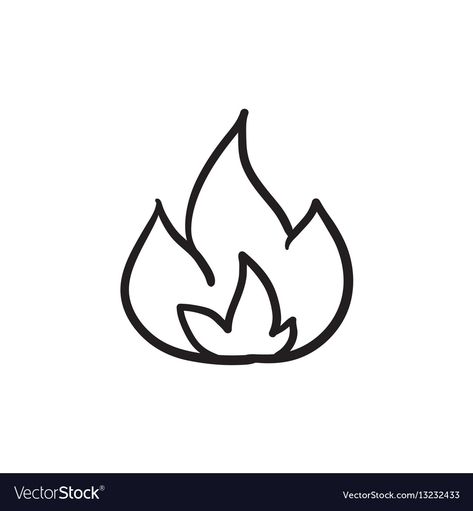 Flames Drawing Aesthetic, Flame Doodle, Simple Flame Drawing, Easy Flames Drawing, Cartoon Flames Drawing, Drawing Fire Flames, Hand Pencil Drawing, Fire Sketch, Drawing Flames