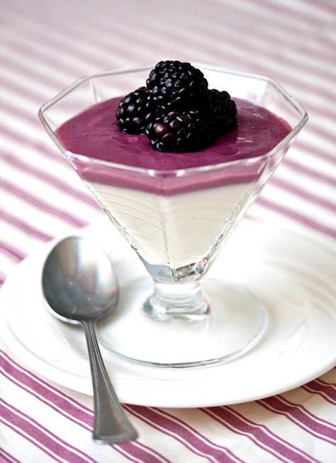 White Chocolate Pudding with Blackberry Curd » Tide & Thyme Blackberry Curd, White Chocolate Pudding, Yogurt Mousse, Trifle Pudding, Cake Filling, Curd Recipe, Kitchen White, Smitten Kitchen, Creamy Desserts