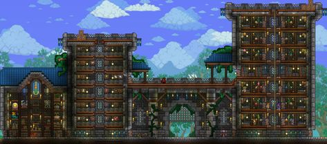 Just started building a castle for my expert playthrough Terraria Castle Design, Terraria Castle Ideas, Castle Terraria, Terraria Base Design, Terraria Castle, Terrarium Base, Terraria House Ideas, Terraria House Design, Base Building