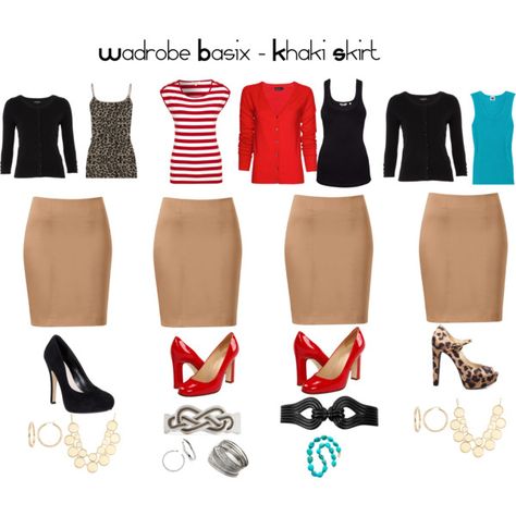 Wardrobe Images, Look Office, Khaki Skirt, Mango Tops, Skirt Outfit, Wardrobe Basics, Work Wardrobe, Work Attire, Work Fashion