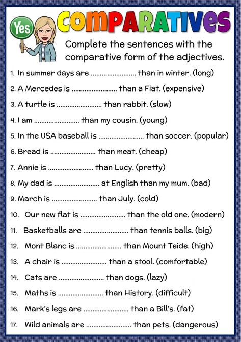 Comparatives online worksheet for elementary. You can do the exercises online or download the worksheet as pdf. As As Worksheets, As As Comparative Worksheet, Superlative And Comparative Worksheet, Comparative Adjectives Exercises, Comparatives And Superlatives Worksheets, Comparatives Worksheet, Comparative Adjective, Comparative Adjectives Worksheet, Comparatives And Superlatives