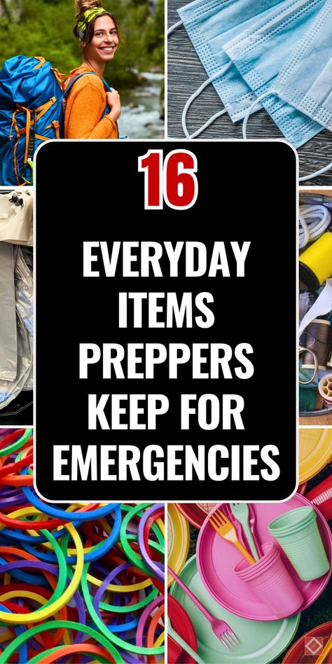 Preppers save everyday items most people throw away! Here are 16 items—like twist ties and plastic bottles—that can be crucial in a survival scenario. Save this pin to start collecting common items that offer big benefits when it comes to preparedness. Top Survival Items, Emergency Preparedness Fair Ideas, Prepper Storage Ideas, Apocalypse Tips Survival Hacks, Prepping Food Survival, Prepper Room, Prepper Ideas Survival Gear, Prepper Essentials, Urban Prepping