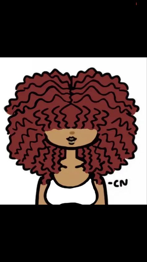 Curly Hair Aesthetic Cartoon, Curly Hair Characters Cartoon, Pfp Curly Hair Cartoon, Baddie Cartoon Pfp Red Hair, Profile Picture Curly Hair Cartoon, Cartoon Characters With Red Hair, Baddie Cartoon Pfp Curly Hair, Cn Pfp Curly Hair, Curly Hair Pfp Cartoon