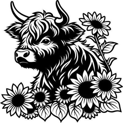 Download a stunning Highland Cow SVG design for free. Perfect for  laser cutting, engraving, Cricut projects, and crafts. High-quality Cow SVG files ready for your creative needs. Engraving Cricut, Cow Svg, Projets Cricut, Farm Animal, Highland Cow, Animal Design, Free Svg, Svg Design, Cricut Projects