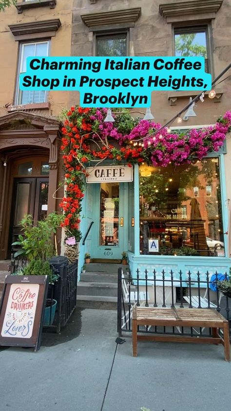 Charming Italian Coffee Shop in Prospect Heights, Brooklyn | New york city vacation, Fun places to go, New york city travel Nyc Cafes, Brooklyn Coffee Shop, Italian Coffee Shop, Places To Go In Nyc, Nyc Coffee Shop, Nyc Places, Nyc Travel Guide, Nyc Guide, Bakery Design Interior