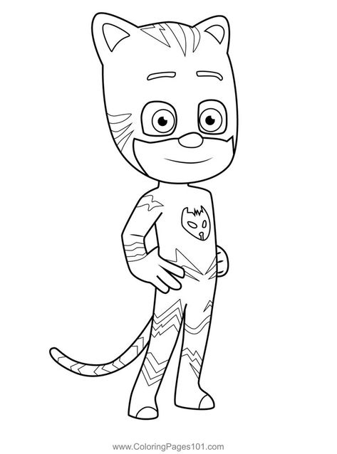 Catboy PJ Masks Coloring Page Pj Masks Printable Characters, Catboy Drawing, Catboy Art, Pj Masks Coloring, Pj Masks Printable, Pj Masks Coloring Pages, Catboy Pj Masks, Cartoon Coloring, Classroom Labels