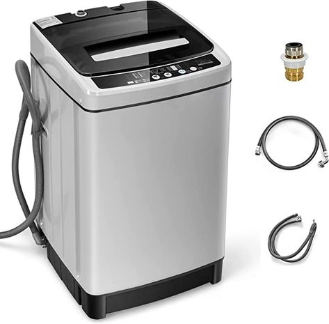 Giantex Full Automatic Washing Machine, 2 in 1 Portable Laundry Washer 1.5Cu.Ft 11lbs Capacity Washer and Spinner Combo 8 Programs 10 Water Levels Energy Saving Top Load Washer for Apartment Dorm Dorm Appliances, Portable Washer And Dryer, Portable Dryer, Compact Laundry, Automatic Washing Machine, Apartment Dorm, Portable Washer, Portable Washing Machine, Mini Washing Machine