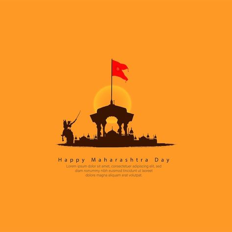 Vector illustration of maharashtra day f... | Premium Vector #Freepik #vector #maharashtra-day #maharashtra #marathi #traditional Maharashtra Day Poster, 1may Maharashtra Day, Maharashtra Day Creative Ads, Maharashtra Day Creative, Maharashtra Day, Chatrapati Shivaji, Ball Painting, Marathi Calligraphy, Day Festival