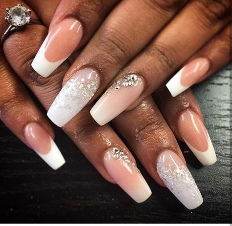 Wedding Nails Uñas Color Coral, Ongles Gel Violet, Ongles Gel French, French Nail Designs, Coffin Shape Nails, Nailed It, Coffin Nails Designs, French Tip Nails, Nail Polishes