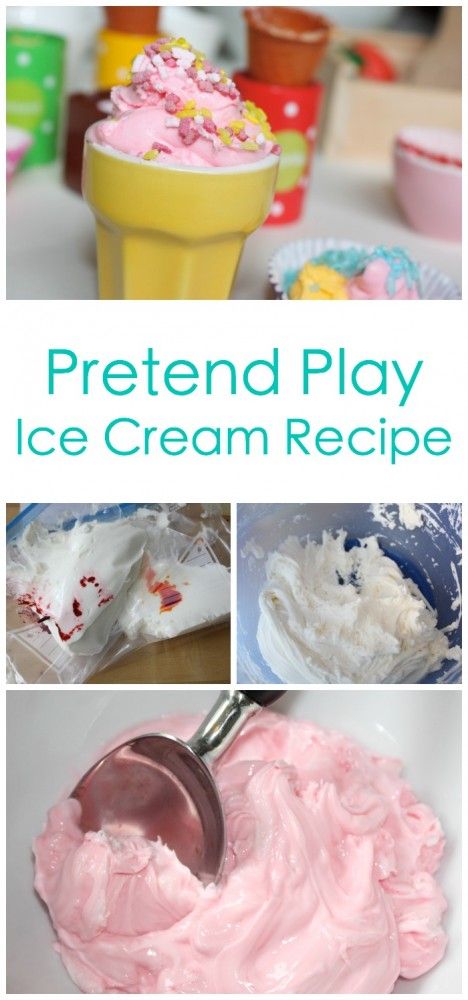 A fantastic recipe and idea for pretend play. This ice cream recipe has the best texture and is wonderful to play with! Including all instructions and inspiration for your very own ice cream shop Ice Cream Parlour Role Play, Play Ice Cream Shop, Pretend Play Ice Cream, Dramatic Kitchen, Ice Cream Station, Play Bakery, Play Ice Cream, Icee Recipe, Dramatic Play Ideas