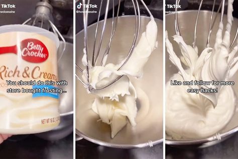 This Genius Trick Will Make Your Store-Bought Frosting Taste Homemade Frosting From Scratch, Make Frosting, Vintage Desserts, Store Bought Icing, Cool Whip Frosting, Whipped Icing, Store Bought Frosting, Favorite Casseroles, Canned Frosting