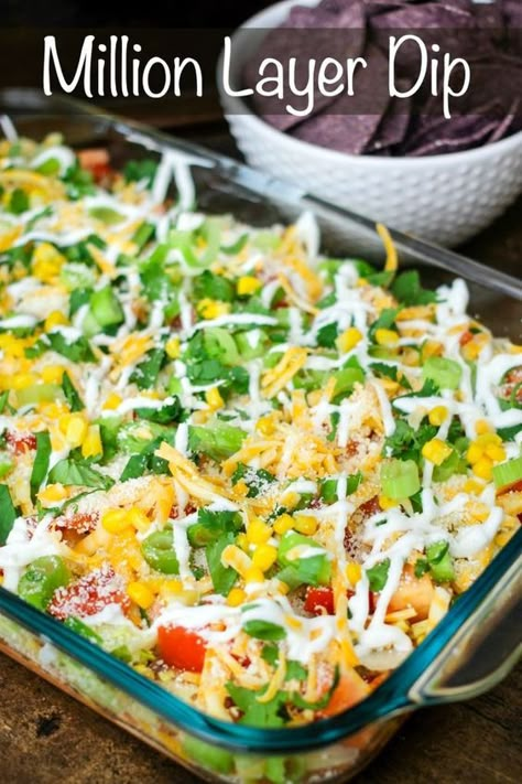 This Million Layer Dip is filled with tons of fresh vegetables and Mexican inspired flavors. Everyone will go crazy for it at your next fiesta! #ad #MissionOrganics @missionmenus Best Dips, Mexican Layer Dip, Layered Dip, Layered Dip Recipes, Best Party Appetizers, Layer Dip, New Year's Food, Delish Recipes, Dip Recipe