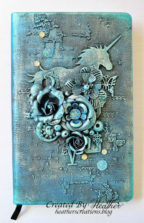 Mixed Media Journal Cover, Finnabair Mixed Media, Finnabair Art, Aluminum Foil Art, Steampunk Mixed Media, Media Journal, Steampunk Crafts, Art Journal Prompts, Book Cover Diy