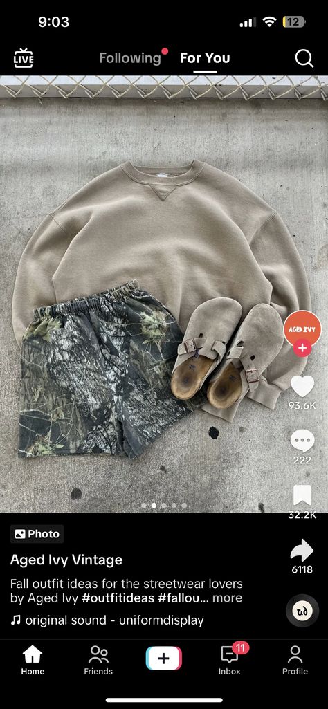 Sweat Shorts Outfit Women, Camo Shorts Outfit Women, Camo Shorts Outfit, Sweat Shorts Outfit, Sweat Shorts Women, Guys Fits, Sweats Outfit, Vintage Shirt Dress, Camo Outfits