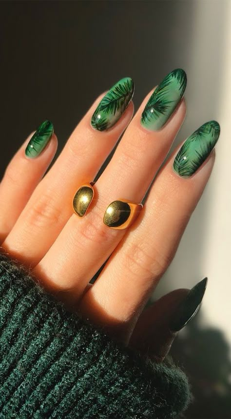 7. Pine Green Nail Art Design The Eco-Friendly & Eye pleasing nail shade is urging this season. Everything from sage green nails, olive green... Nail Art Vert, Mint Green Nails, App Filter, Neon Green Nails, 2023 Nail, Dark Green Nails, Green Nail Art, Green Nail Designs, Airbrush App