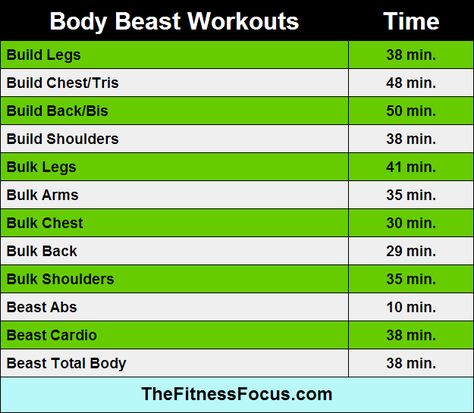 Body Beast Workout Lengths thefitnessfocus.com Hybrid Workouts, Piyo Workout, Beast Workout, Beachbody Workout, Beachbody Programs, Body Beast, Beachbody Workouts, Hammer And Chisel, P90x