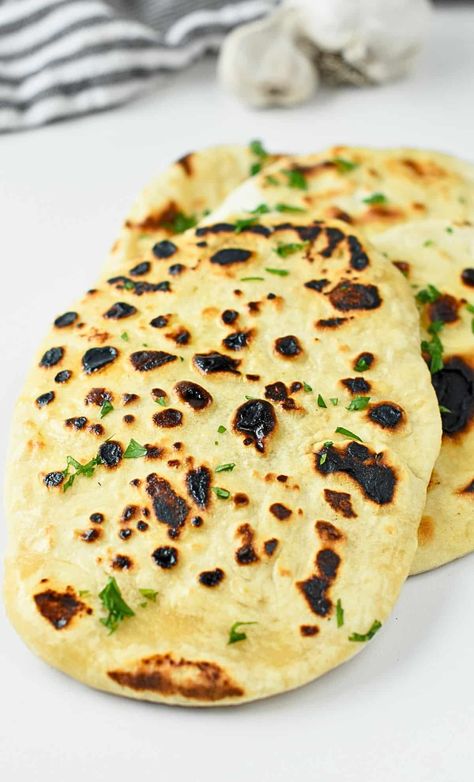 Easy Naan Bread Recipe NO Yeast NO Yogurt Vegan, 4 ingredients, clean eating approved Vegan Naan Bread No Yeast, Easy Naan Bread Recipe No Yeast, Vegan Naan Bread Recipe, Naan Bread Recipe No Yeast, Naan Bread No Yeast, Easy Vegan Naan, Vegan Naan Bread, Bread Recipe No Yeast, Easy Naan Bread